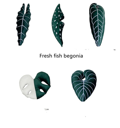 Almohada Lumbar Monstera Blanca - Cojín Decorativo para Sofá y Cama - Image 6