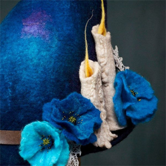 Sombrero de Bruja Moderno Lana Felt Punta - Disfraz Halloween Cálido Otoño Invierno - Image 16