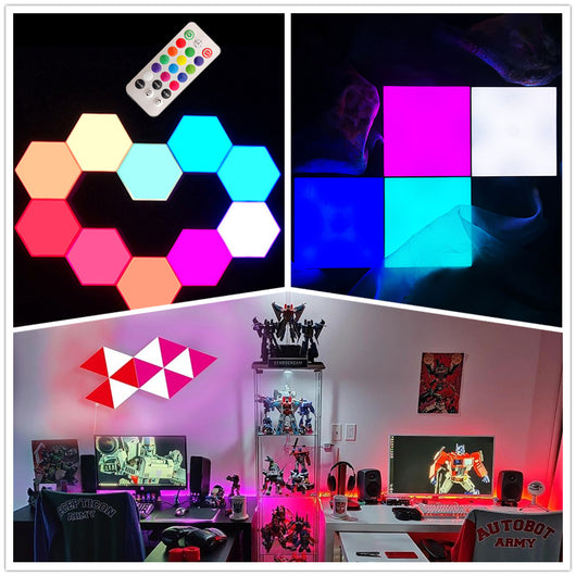 Lámpara de Pared Modular Helios Touch con Paneles de Panal Ajustables - Image 11