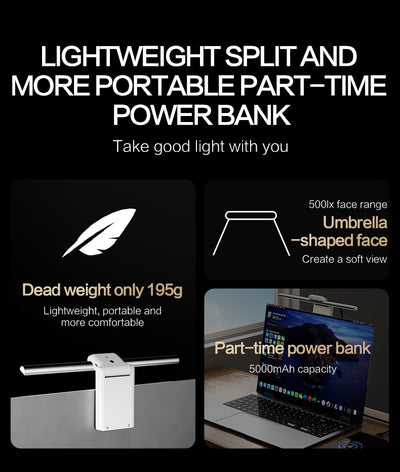 Lámpara LED Portátil para Notebook con Protección Ocular y Power Bank - Image 22