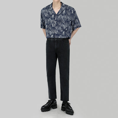 Camisa Estampada Floral para Hombre de Manga Corta - Image 9