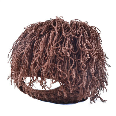 Gorro Tejido Divertido con Barba y Peluca Integrada - Image 9