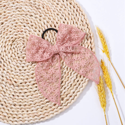 Hebilla Floral para Cabello con Encaje Bordado y Moño Elegante - Image 16