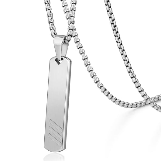 Cadena Placa Nombre Hip Hop Acero Titanio Oro 18K Rectangular - Image 4