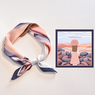 Pañuelo Cuadrado de Seda Premium Versátil para Mujer - Image 18