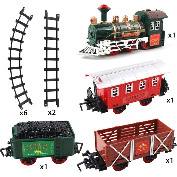 Tren Eléctrico de Juguete con Rieles para Niños - Simulador Realista