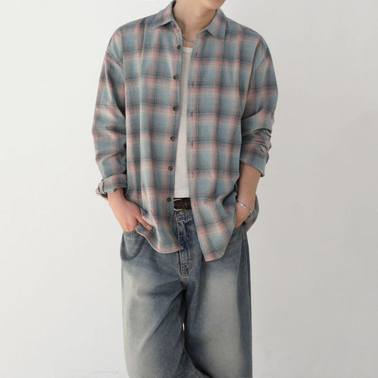 Camisa de Manga Larga con Contraste de Colores para Hombre - Image 2