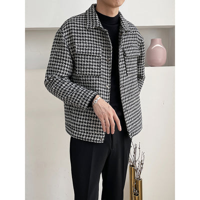 Abrigo Corto de Lana Suelta para Hombre - Estilo Casual - Image 6