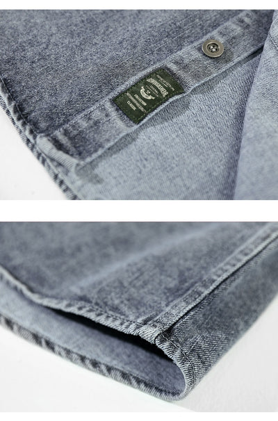 Camisa Denim Holgada con Hombros Caídos para Hombre - Image 10