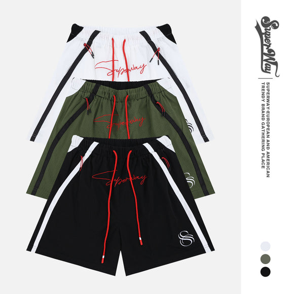 Shorts Casuales Premium Estilo Americano con Malla Transpirable y Detalles en Contraste