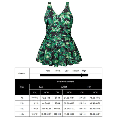 Traje de Baño Talla Grande Estampado sin Mangas para Mujer - Image 14