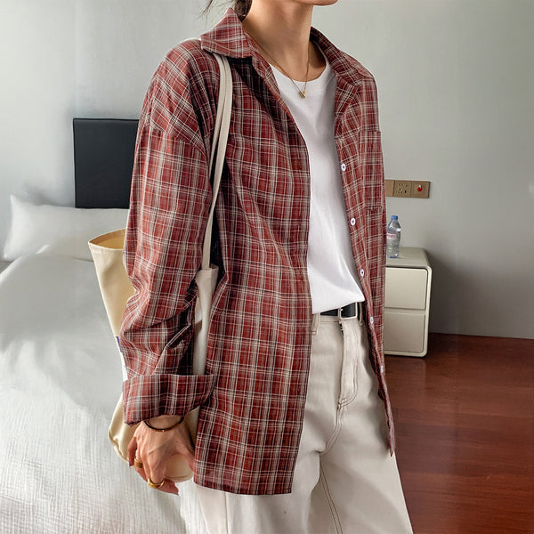 Camisa Abrigo Casual de Manga Larga para Mujer - Estilo Vacacional