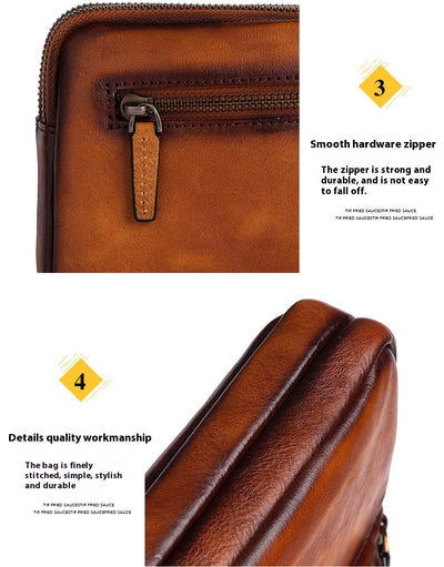 Billetera Vertical de Cuero Genuino Primera Capa Diseño Cuadrado para Hombre - Image 12