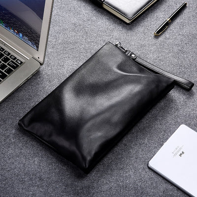 Bolsa de Cuero Genuino para Hombre - Clutch Casual Elegante