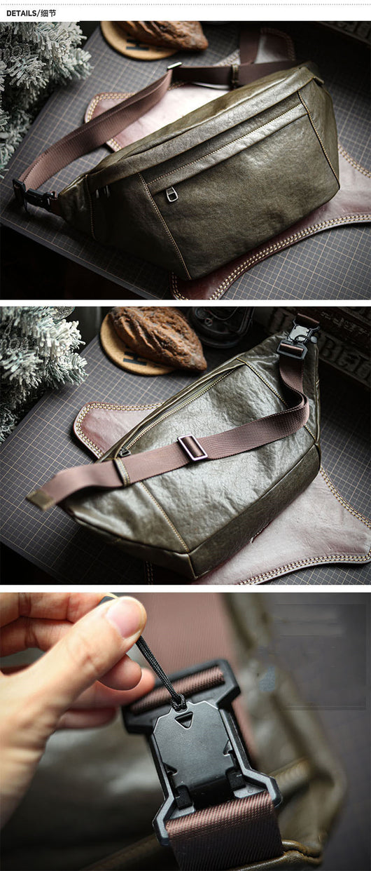 Bolsa Mensajero de Cuero Vacuno Vintage Gran Capacidad para Hombre - Image 12