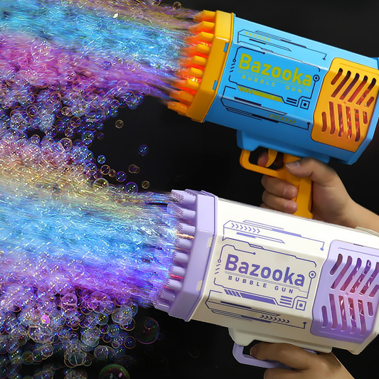 Pistola de Burbujas Automática 69 Agujeros con Luz LED - Juguete Infantil