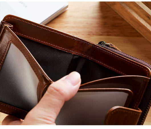 Billetera Compacta de Cuero para Hombre con Múltiples Compartimientos - Image 6