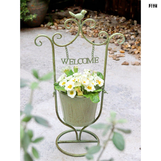 Canasta de Flores de Hierro para Jardín y Patio - Image 4