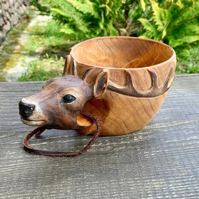 Taza Kuksa Escandinava Tallada a Mano - Taza de Madera para Camping y Café - Image 23