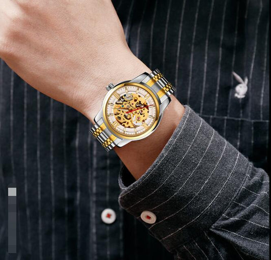 Reloj Automático de Cuero para Hombre - Elegancia Profesional