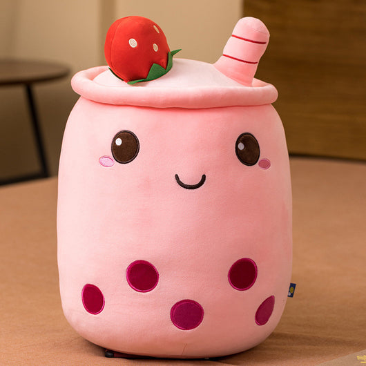 Peluche Taza de Té con Leche - Almohada Frutal Fresa y Matcha - Image 3