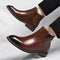 Botas Altas Retro de Cuero para Hombre - Estilo Formal Clásico