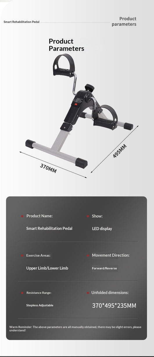 Bicicleta Estática Plegable para Rehabilitación de Piernas y Tonificación - Image 9