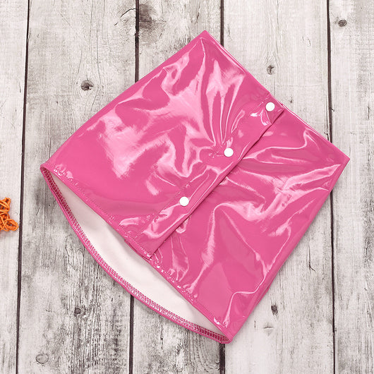 Conjunto Infantil con Top Bordado de Lentejuelas y Falda de Cuero Elástico - Image 9