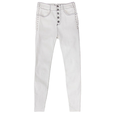 Jeans Blancos con Cordón Ajustable - Comodidad y Estilo - Image 8