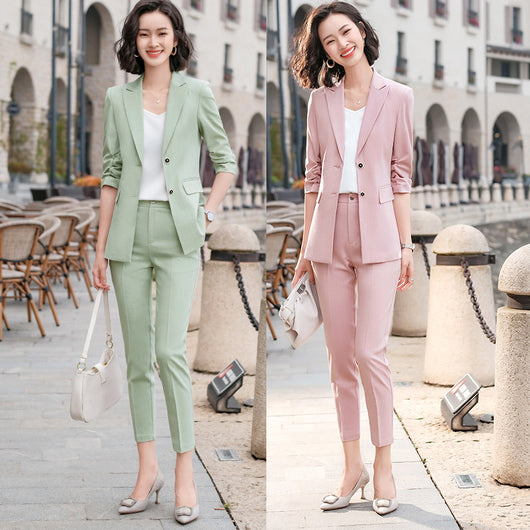 Traje Profesional Coreano Slim Fit con Mangas 3/4 - Image 8