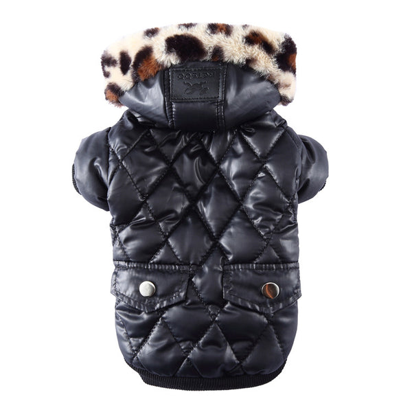 Abrigo para Perros Otoño-Invierno con Cuello de Piel - Ropa Térmica Importada - Image 6