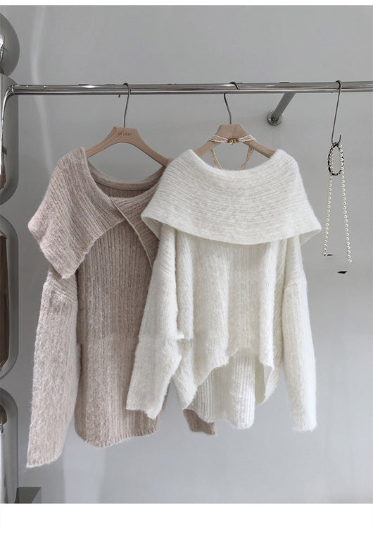 Suéter Holgado de Mohair con Hombros Descubiertos - Image 10