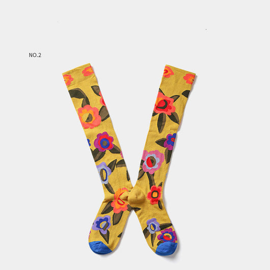Calcetines de Skate Jacquard Rojo Neto Estilo Europeo - Image 22