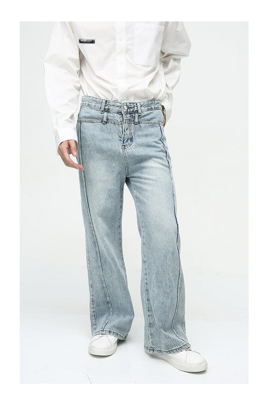 Jeans Retro Casual Americano con Efecto Desgastado - Image 20