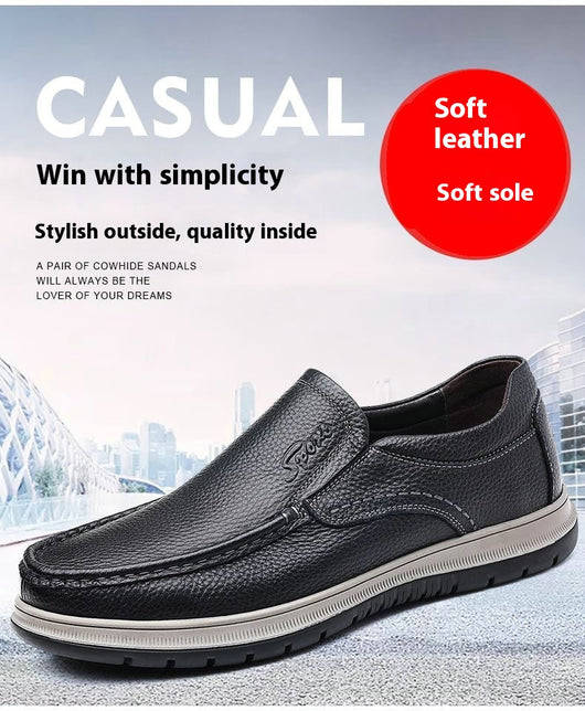 Zapatos Casuales de Cuero Impermeables y Ligeros para Hombre - Image 6