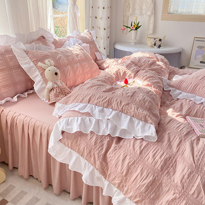 Juego de Cama Completo de 4 Piezas en Colores Sólidos - Image 14
