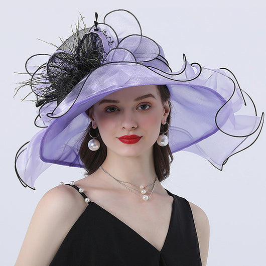 Sombrero de Ala Ancha con Diseño Floral para Mujer - Estilo Urbano - Image 9