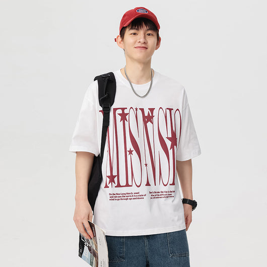 Camiseta Básica de Algodón Cuello Redondo para Hombre - Image 2