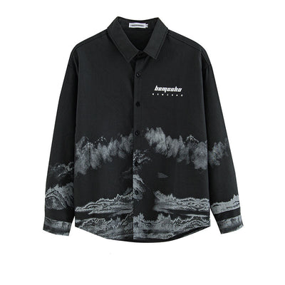 Cuadro Decorativo Paisaje Chino Retro Otoñal