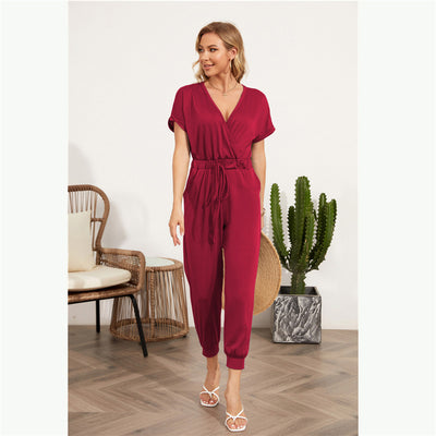 Jumpsuit Casual con Cuello en V y Bolsillos Cruzados - Image 7