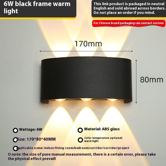 Lámpara LED de Pared Exterior Impermeable para Hoteles y Pasillos - Image 4