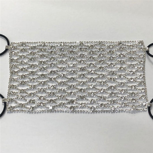 Máscara de Diamantes Brillantes con Diseño de Malla - Image 18
