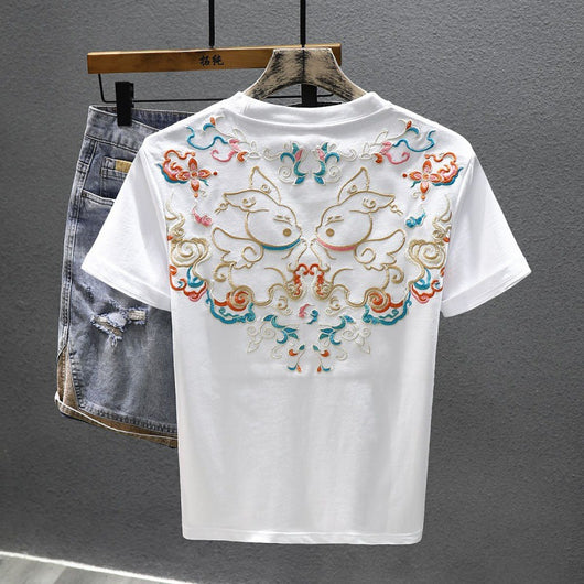 Camiseta Bordada de Manga Corta para Hombre Xingshi - Image 5