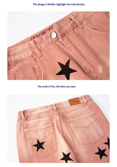 Pantalones Vaqueros Rectos Estilo Retro Americano con Detalles Rotos - Image 8