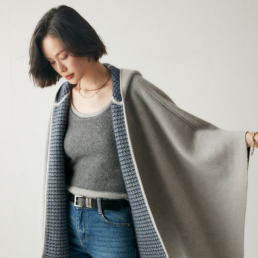 Capa Poncho con Capucha y Aislamiento de Aire Engrosado - Image 3