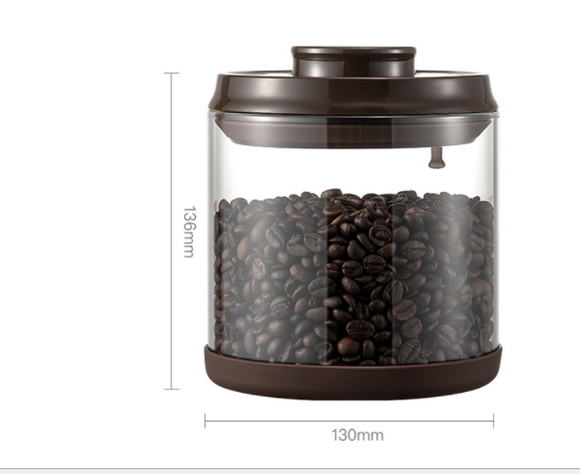 Recipiente Hermético de Vidrio Borosilicado para Café y Almacenamiento