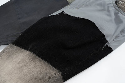 Pantalón Patchwork Bicolor con Acabado Ceroso Premium - Image 18