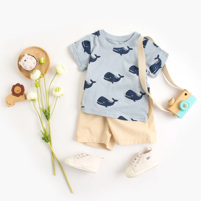 Traje de Verano para Niño con Diseño de Animales Cartoon - Image 4