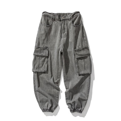 Pantalón Cargo Denim con Múltiples Bolsillos - Image 9