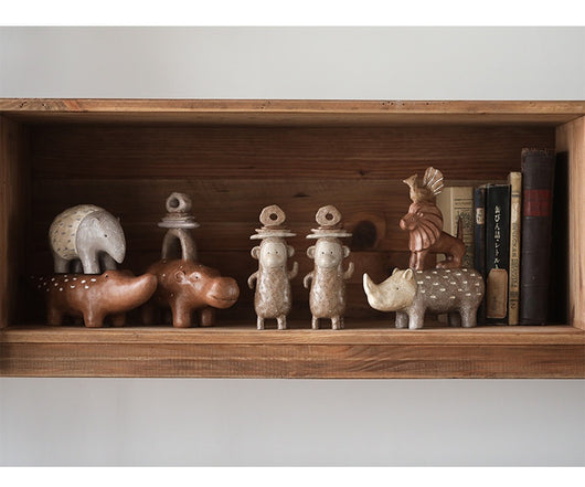 Adornos Vintage de Resina Artesanal con Animales para Estantería - Image 17